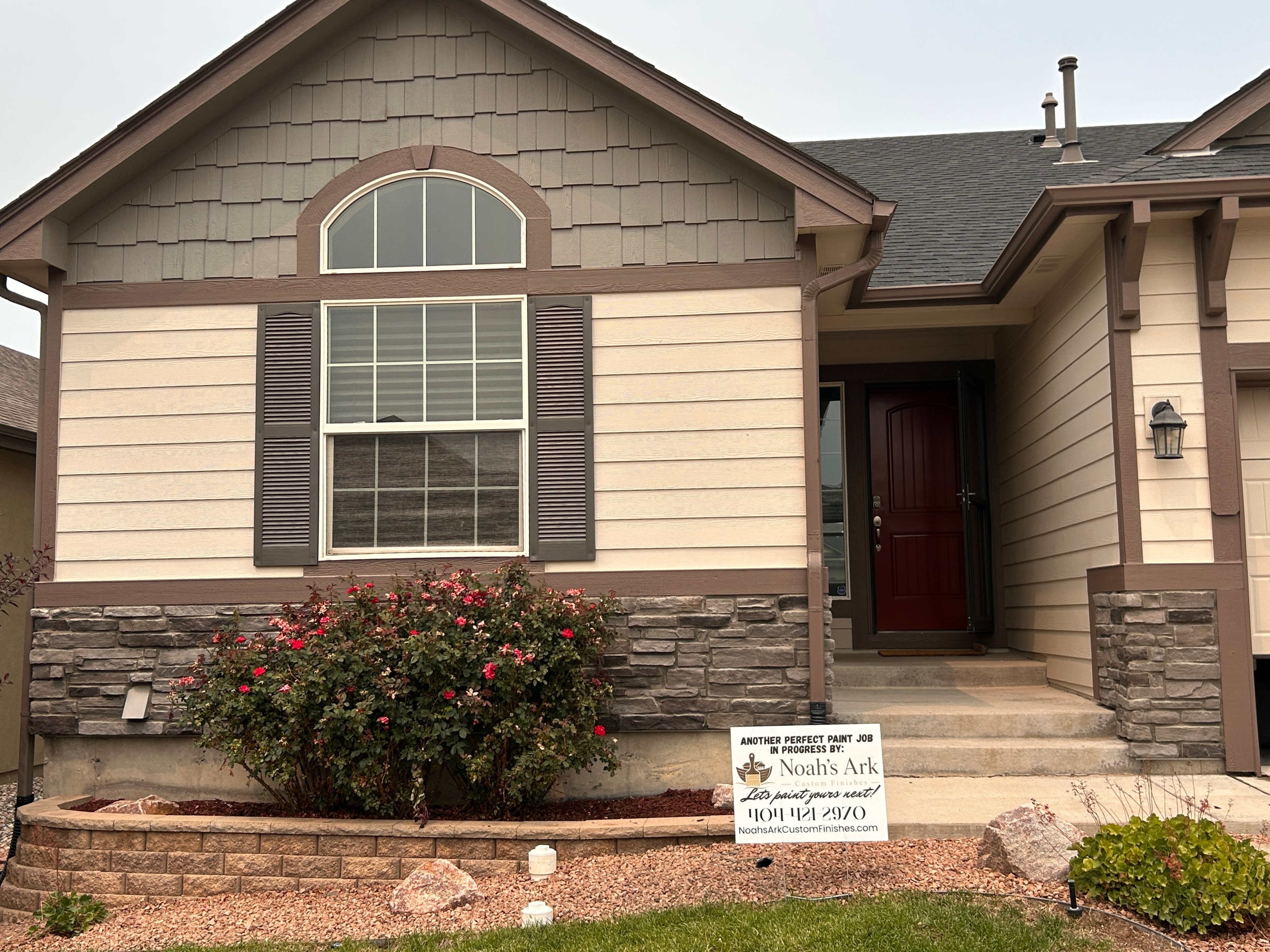 Professionally painted home exterior